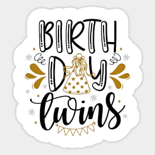 Birthday Twins Celebrate Sticker